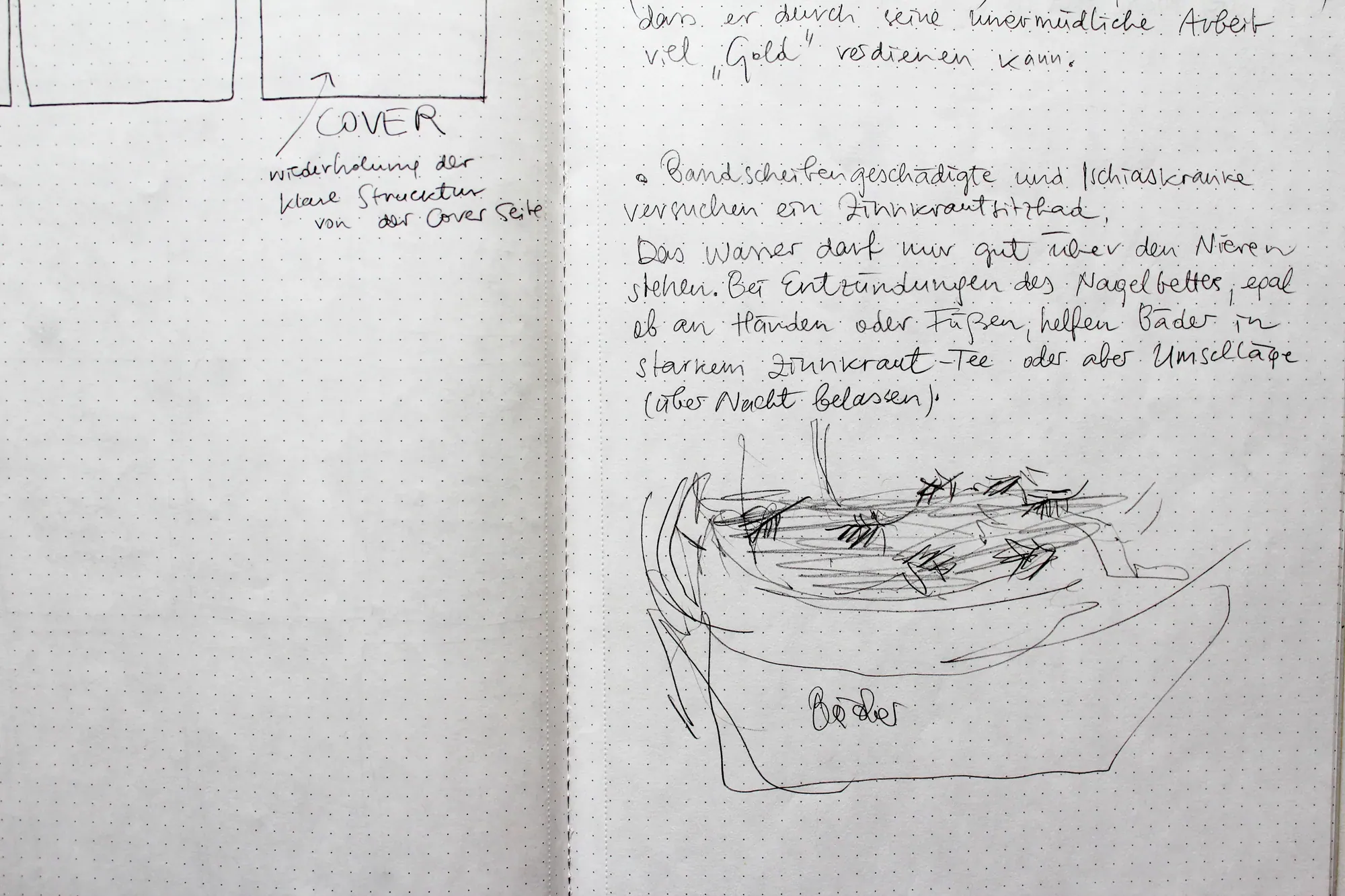 Page from a research notebook